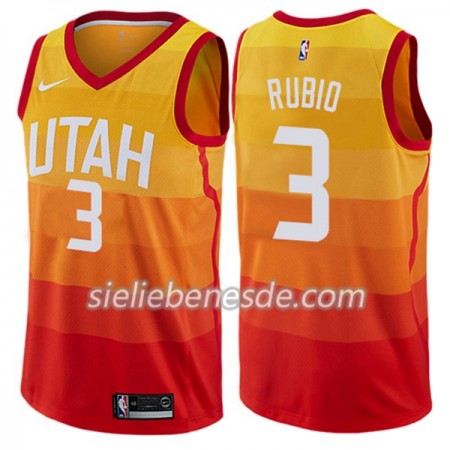 Herren NBA Utah Jazz Trikot Ricky Rubio 3 Nike City Edition Swingman